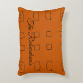 Burnt Orange Personalized Geometric Simple Bedding アクセントクッション (正面(垂直))