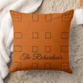 Burnt Orange Personalized Geometric Simple Bedding クッション (ブランケット)