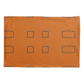 Burnt Orange Personalized Geometric Simple Bedding 枕カバー (裏面)