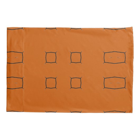 Burnt Orange Personalized Geometric Simple Bedding 枕カバー (裏面)