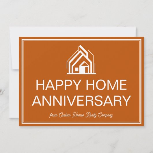 Burnt Orange Real Estate Business Custom Marketing カード (正面)