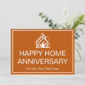 Burnt Orange Real Estate Business Custom Marketing カード (スタンド正面)