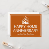 Burnt Orange Real Estate Business Custom Marketing カード (正面/裏面インサイチュ)