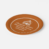 Burnt Orange Real Estate Company Custom Realtor ペーパープレート (アングル)