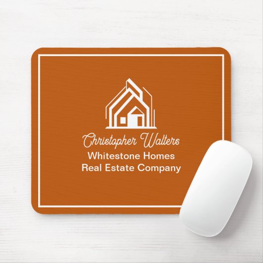 Burnt Orange Real Estate Company Custom Realtor マウスパッド (マウス)