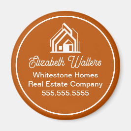 Burnt Orange Real Estate Company Custom Realtor マグネット