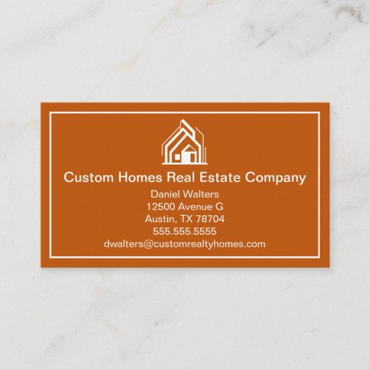 Burnt Orange Real Estate Company House 名刺 (正面)
