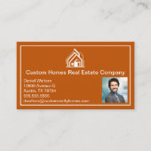 Burnt Orange Real Estate Company Realtor Photo 名刺 (正面)