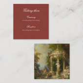 Burnt Orange Roccoco Wedding Enclosure Card エンクロージャーカード (正面/裏面)