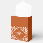 Burnt Orange Rust Mr & Mrs Wedding Favor Box フェイバーボックス (オープン)