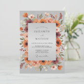 Burnt Orange Rustic Fall Wedding 招待状 (スタンド正面)