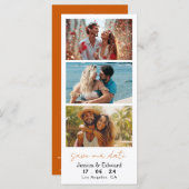 Burnt Orange Save The Date Photo Booth Qr Code (正面/裏面)