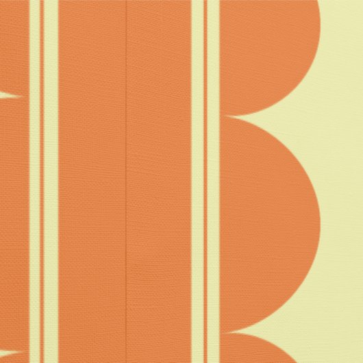 Burnt Orange Scalloped Wallpaper 壁紙 (縫い目)