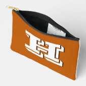Burnt Orange School Pride Color Style Monogram アクセサリーポーチ (見開き)