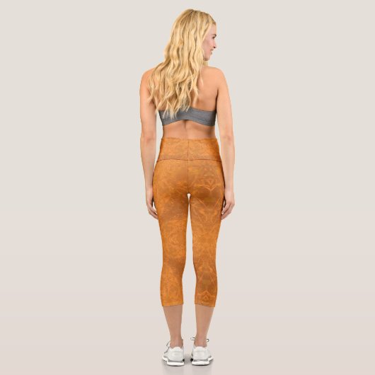 Burnt Orange Star Kaleidoscope カプリレギンス (裏面)