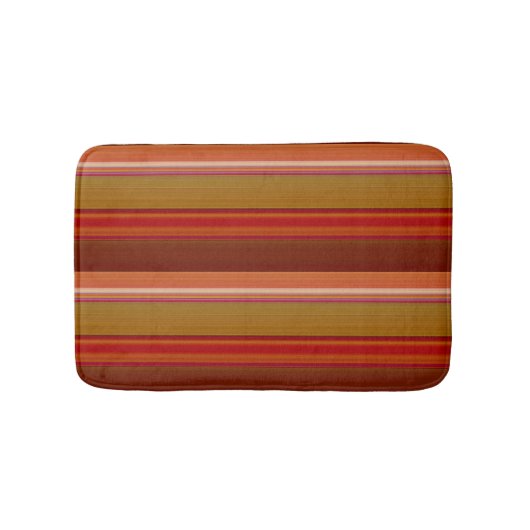 Burnt Orange Stripes バスマット (正面)