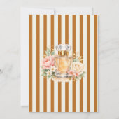 Burnt Orange Stripes Floral Perfume Bridal Shower 招待状 (裏面)