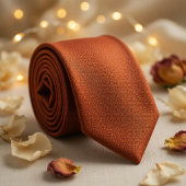 Burnt Orange Textured Rich Terracotta ネクタイ