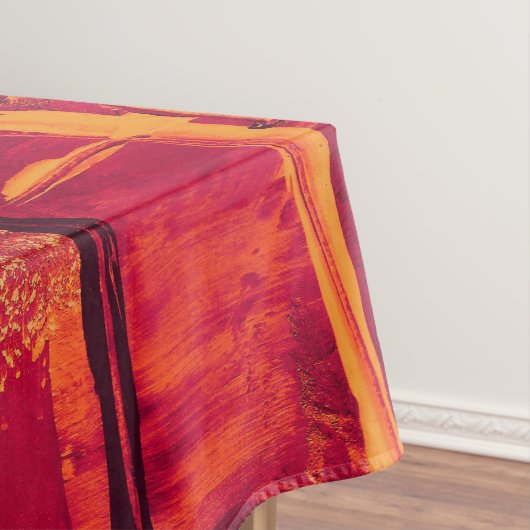 Burnt orange textured tablecloth テーブルクロス (インサイチュ)