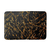 Burnt Orange Twigs on Black バスマット (正面)