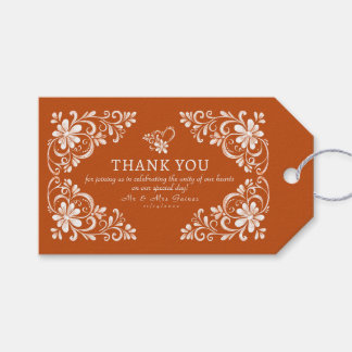 Burnt Orange Wedding Thank You Favor Gift Tag ギフトタグ