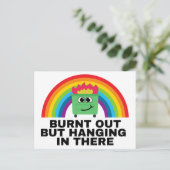 Burnt Out but Hanging in There Labels ポストカード (スタンド正面)
