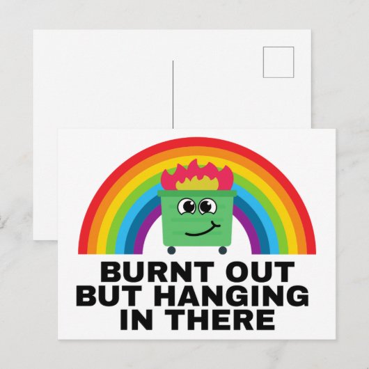 Burnt Out but Hanging in There Labels ポストカード (正面/裏面)