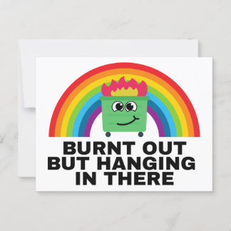 Burnt Out but Hanging in There Labels ポストカード