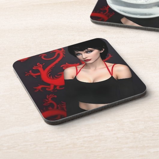 Burnt Out Souls hard plastic coasters コースター (左側)