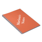 Burnt Sienna Personalizable小学校 ノートブック (右側)