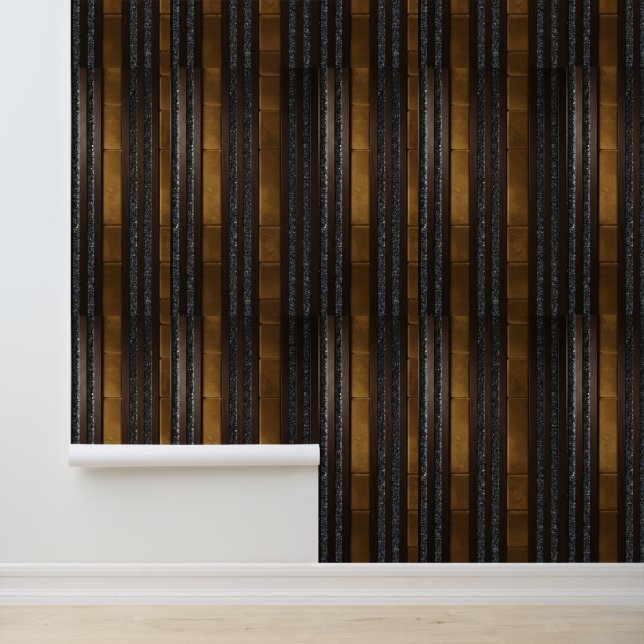 Burnt Wood Acoustic Panels-Self-Adhesifs Wallpaper 壁紙 (アプリケーション)