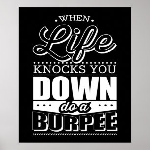 Burpeesのフィットネスの体育館のトレーニングのインスピレーション ポスター