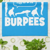BURPEES -おもしろいなノベルティのトレーニング キッチンタオル (折り畳み)