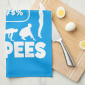 BURPEES -おもしろいなノベルティのトレーニング キッチンタオル (四つ折り)