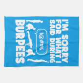 BURPEES -おもしろいなノベルティのトレーニング キッチンタオル (横)