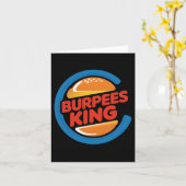 Burpees King Cardio Gym Bodybuilding Burger Lover  カード (黄色い花)