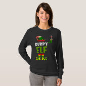 Burpy Elf Matching Christmas T Wine Lover Tシャツ (正面フル)