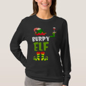 Burpy Elf Matching Christmas T Wine Lover Tシャツ (正面)