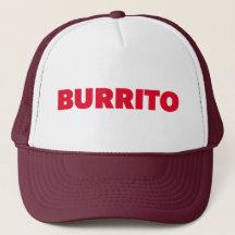 BURRITOおもしろいスローガンのトラック帽
