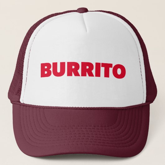 BURRITOおもしろいスローガンのトラック帽 キャップ (正面)