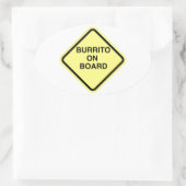 Burritoが乗っている 楕円形シール (バッグ)