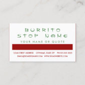 BURRITOのお客様の評価モダン(正方形) ロイヤリティカード (裏面)