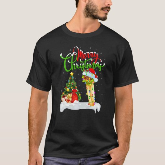 Burrito Food  Xmas Decorations Santa Burrito Chris Tシャツ (正面)