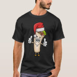 Burrito Santa Hat Christmas Pajama Mexican Food X Tシャツ<br><div class="desc">Burrito Santa Hat Christmas Pajama Mexican Food X mas.</div>
