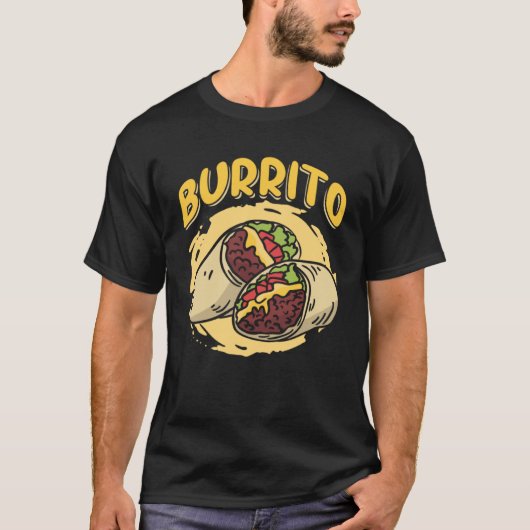 Burrito Taco Taquitoメキシコ料理Chicano Chef向け Tシャツ (正面)