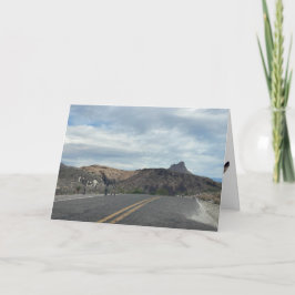 burros on route 66 greeting card (blank inside) カード