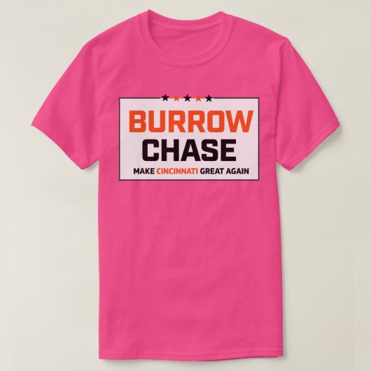 Burrow Chase Make Cincinnati 素晴らし Again Tシャツ (デザイン正面)