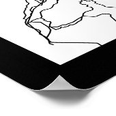 Bursa Türkiye Map ポスター (角)