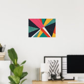 Burst of Balance：角度色の抽象化 ポスター (ホームオフィス)