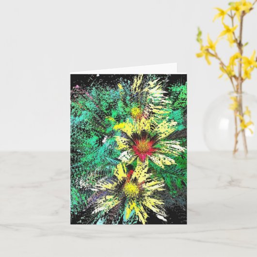 Burst of Tickseed カード (黄色い花)